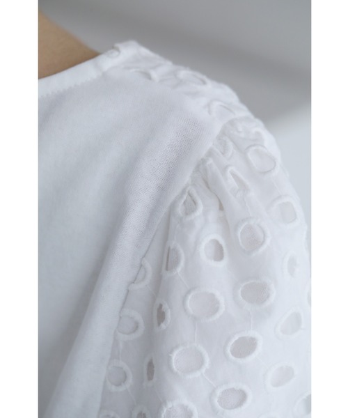 cawaii(カワイイ)の「ドットパンチングレースのスクエアネックプルオーバートップス(Tシャツ/カットソー・レディース・ホワイト・FREE)」の22枚目の写真