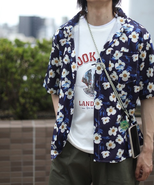 HOOK(フック)の「【HOOK】古着風油絵総柄ビッグシャツ (SS)(シャツ/ブラウス・メンズ・ブルー系その他/ミント/ラベンダー/ネイビー/グリーン/ホワイト/ブルー/ライトブルー/ライトベージュ・L/M/XL)」の21枚目の写真