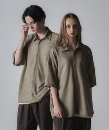 【CLEL】Loose Short Sleeves Lace Shirt/ルーズ 半袖レースシャツ
