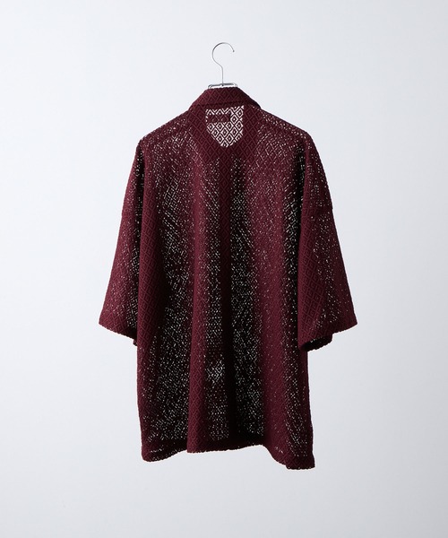 CLEL】Loose Short Sleeves Lace Shirt/ルーズ 半袖レースシャツ