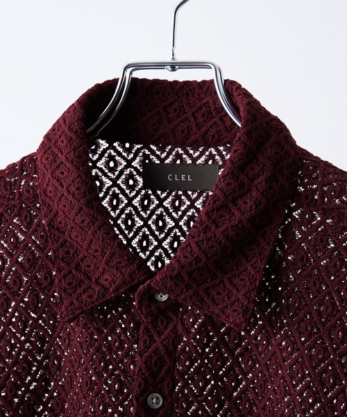 福袋・半額ポスター - クリーニング屋さん専用の通 CLEL】Loose Short Sleeves Lace Shirt/ルーズ 半袖レースシャツ トップス