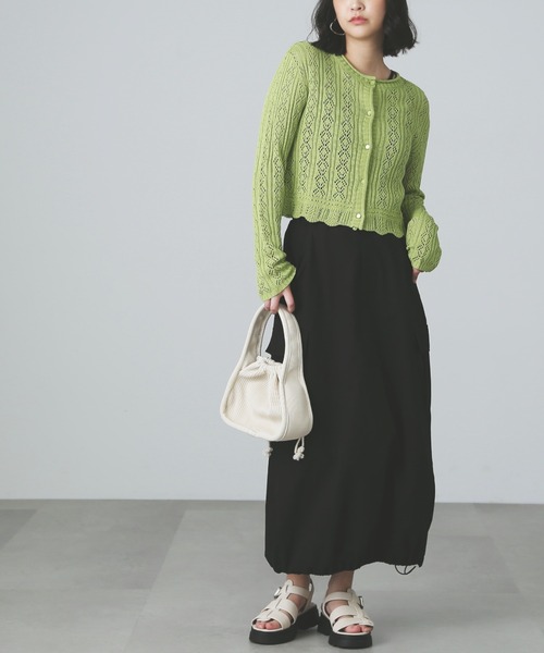 FREE'S MART（フリーズマート）の「◆裾ドロストカーゴスカート（スカート・レディース・カーキ/ブラック/ホワイト・SMALL/MEDIUM）」の4枚目の写真