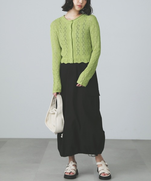 FREE'S MART（フリーズマート）の「◆裾ドロストカーゴスカート（スカート・レディース・カーキ/ブラック/ホワイト・SMALL/MEDIUM）」の6枚目の写真