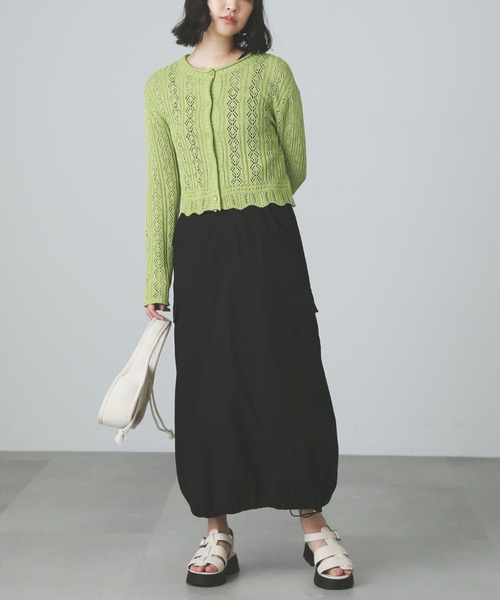 FREE'S MART（フリーズマート）の「◆裾ドロストカーゴスカート（スカート・レディース・カーキ/ブラック/ホワイト・SMALL/MEDIUM）」の7枚目の写真