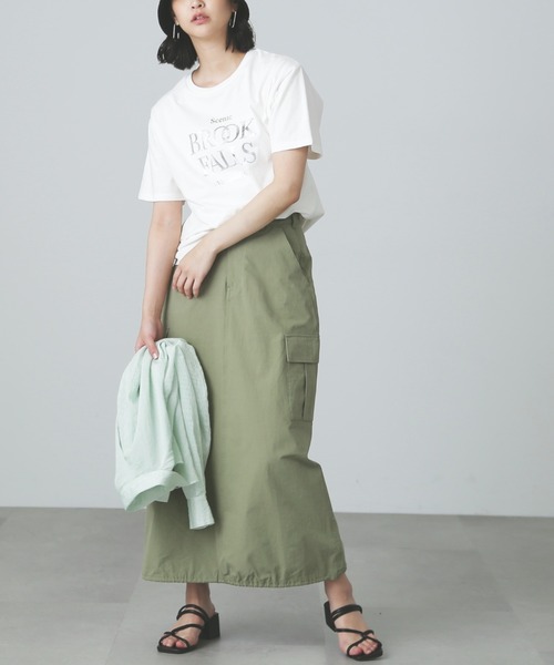 FREE'S MART（フリーズマート）の「◆裾ドロストカーゴスカート（スカート・レディース・カーキ/ブラック/ホワイト・SMALL/MEDIUM）」の15枚目の写真