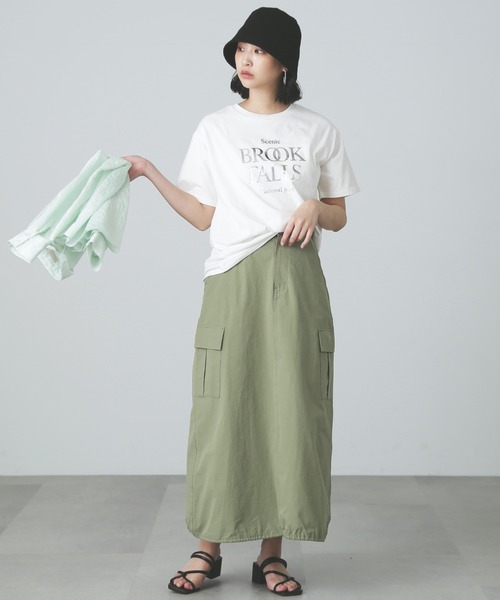 FREE'S MART（フリーズマート）の「◆裾ドロストカーゴスカート（スカート・レディース・カーキ/ブラック/ホワイト・SMALL/MEDIUM）」の17枚目の写真