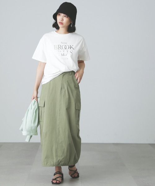 FREE'S MART（フリーズマート）の「◆裾ドロストカーゴスカート（スカート・レディース・カーキ/ブラック/ホワイト・SMALL/MEDIUM）」の18枚目の写真