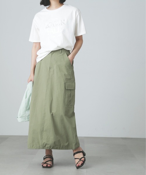 FREE'S MART（フリーズマート）の「◆裾ドロストカーゴスカート（スカート・レディース・カーキ/ブラック/ホワイト・SMALL/MEDIUM）」の19枚目の写真