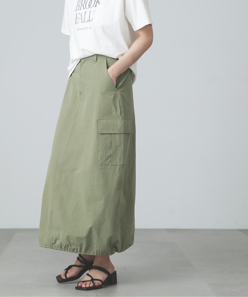 FREE'S MART（フリーズマート）の「◆裾ドロストカーゴスカート（スカート・レディース・カーキ/ブラック/ホワイト・SMALL/MEDIUM）」の20枚目の写真