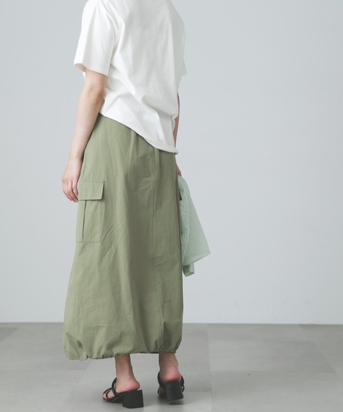 FREE'S MART（フリーズマート）の「◆裾ドロストカーゴスカート（スカート・レディース・カーキ/ブラック/ホワイト・SMALL/MEDIUM）」の21枚目の写真