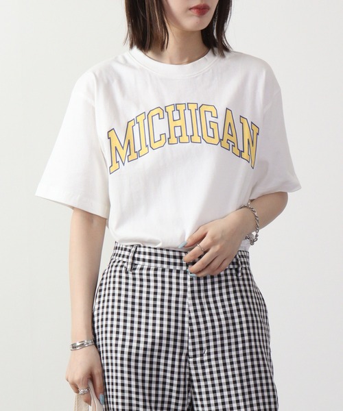 Bling Leads(ブリングリーズ)の「プリントTシャツ 半袖(Tシャツ/カットソー・メンズ・ベージュ/ベージュ系/ホワイト系/ホワイト系1/ホワイト系2/グレー系その他/ブルー/ホワイト/スミクロ/ブラック系その他・M/F/L)」の2枚目の写真