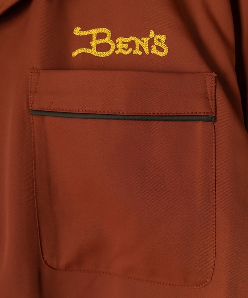 BEN DAVIS（ベンデイビス）の「【BENDAVIS／ベンデイビス】GOOD LUCK SHIRTS エイトボール＆タトゥーグラフィックオープンカラーシャツ/ボーリングシャツ/ワンポイント/バックデザイン/ビッグシルエット（シャツ/ブラウス・メンズ・オレンジ/マスタード/ホワイト/ブラック/ブラック系その他・M/L/XL）」の17枚目の写真