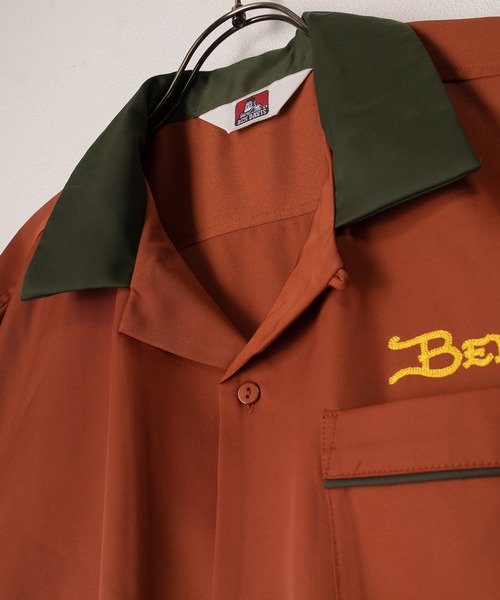 BEN DAVIS ベンデイビス ボーリングシャツ バーガンディ L BEN DAVIS(ベンデイビス)ボーリングシャツ（シャツ・ブラウス