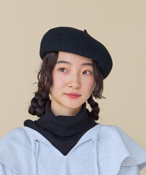 kaorinomori（カオリノモリ）の「kaorinomori ☆オークベレー / カオリノモリ（ハンチング/ベレー帽・レディース・レモンイエロー/ブラック/ホワイト/オレンジ/ベージュ・M/57.5cm）」の13枚目の写真