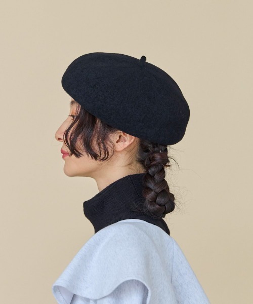 kaorinomori（カオリノモリ）の「kaorinomori ☆オークベレー / カオリノモリ（ハンチング/ベレー帽・レディース・レモンイエロー/ブラック/ホワイト/オレンジ/ベージュ・M/57.5cm）」の15枚目の写真