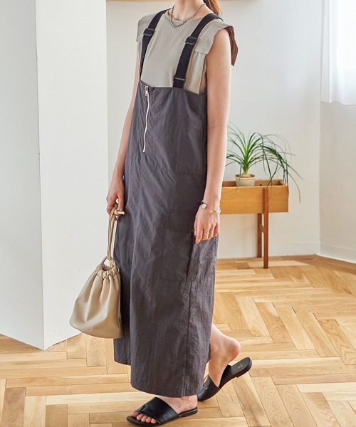 セール】ミリタリージャンパースカート(裏地付き)（ジャンパースカート  