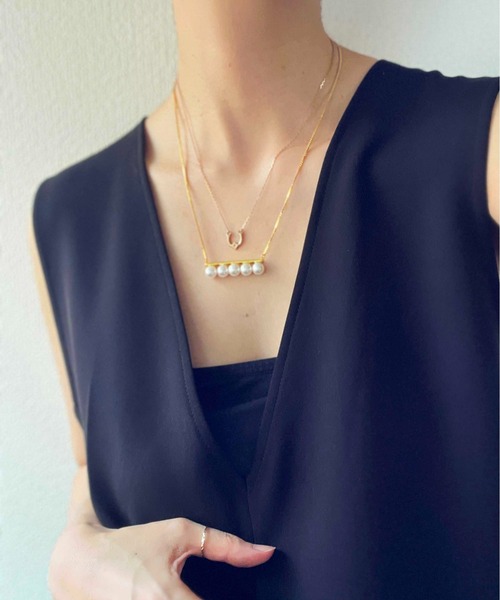 PICCIN(ピッチン)の「5連パールネックレス(ネックレス・レディース・ゴールド・FREE)」の3枚目の写真