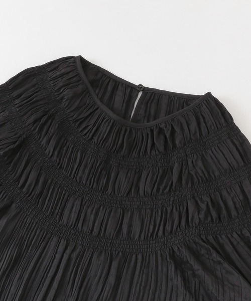 KBF（ケイビーエフ）の「ランダムプリーツシャーリングチュニック（チュニック・レディース・ブラック/ブラウン/アイボリー・ONE）」の18枚目の写真