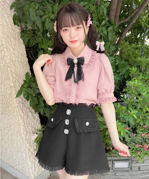 ROJITA（ロジータ）の「フラップポケットシアーフリルショートパンツ（その他パンツ・レディース・ブラック/ホワイト/ピンク・FREE）」の11枚目の写真