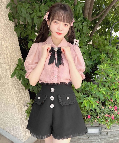 ROJITA（ロジータ）の「フラップポケットシアーフリルショートパンツ（その他パンツ・レディース・ブラック/ホワイト/ピンク・FREE）」の12枚目の写真