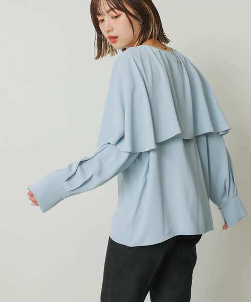 セール】フリルケープブラウス（シャツ/ブラウス）｜SENSE OF PLACE by