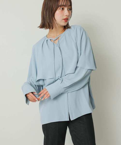 セール】フリルケープブラウス（シャツ/ブラウス）｜SENSE OF PLACE by