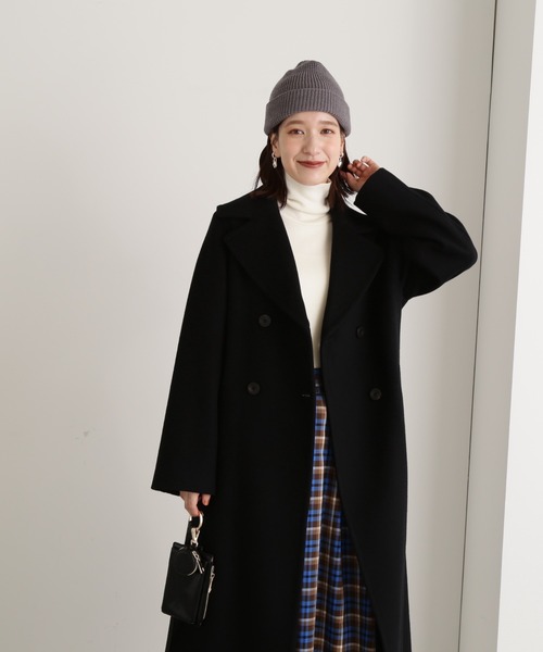 N.（N. Natural Beauty Basic）（エヌエヌナチュラルビューティーベーシック）の「【S Size Line】◆ビーバーメルトントレンチカラーコート（チェスターコート・レディース・グレー/ブラック/アイボリー・SMALL/MEDIUM）」の4枚目の写真