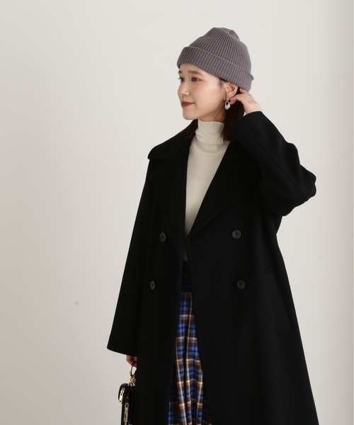 N.（N. Natural Beauty Basic）（エヌエヌナチュラルビューティーベーシック）の「【S Size Line】◆ビーバーメルトントレンチカラーコート（チェスターコート・レディース・グレー/ブラック/アイボリー・SMALL/MEDIUM）」の5枚目の写真