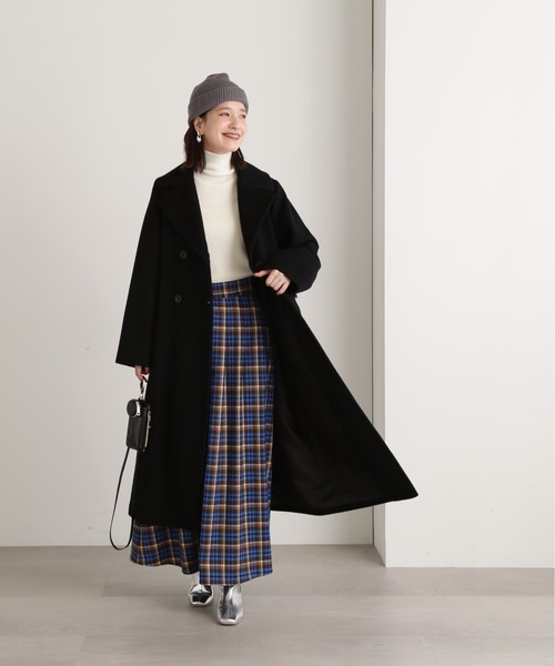 N.（N. Natural Beauty Basic）（エヌエヌナチュラルビューティーベーシック）の「【S Size Line】◆ビーバーメルトントレンチカラーコート（チェスターコート・レディース・グレー/ブラック/アイボリー・SMALL/MEDIUM）」の6枚目の写真