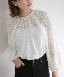 2wayネックレースブラウス