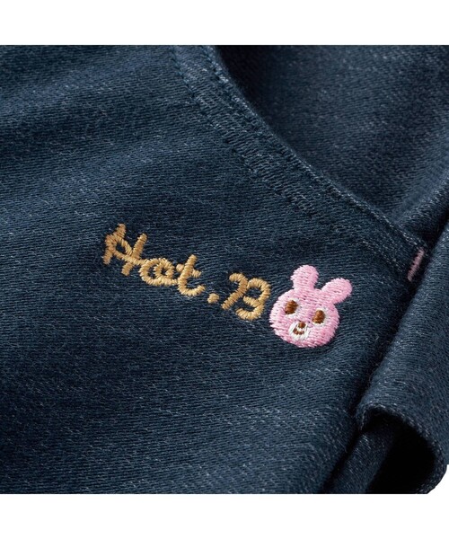 HOT BISCUITS（ホットビスケッツ）の「フリル付きストレッチデニムパンツ（デニムパンツ・キッズ・ネイビー・80ｃｍ/100cm/110cm/120cm/90cm）」の3枚目の写真