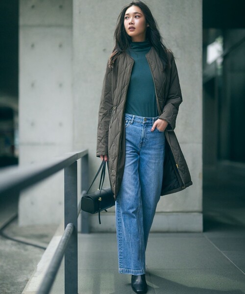 23区(ニジュウサンク)の「【撥水加工】 中綿 ロング パディング アウター(ダウンジャケット/コート・レディース・グレー系/ブラック系/ベージュ系・38/40)」の12枚目の写真