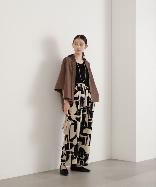 N.(N. Natural Beauty Basic)(エヌエヌナチュラルビューティーベーシック)の「◆スクエアニットタンクトップ(ニット/セーター・レディース・オフホワイト/ブラック・MEDIUM)」の16枚目の写真