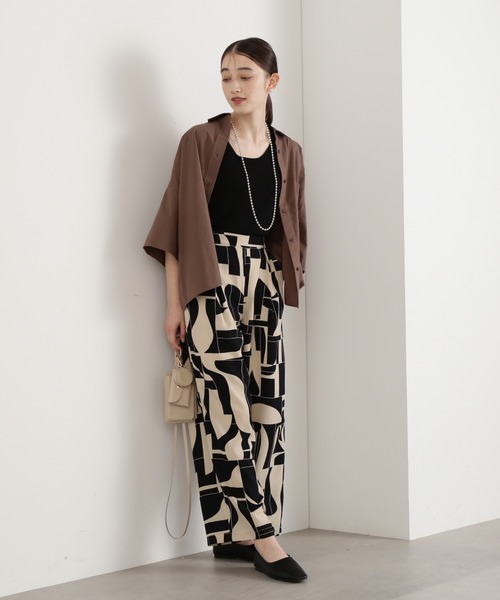 N.(N. Natural Beauty Basic)(エヌエヌナチュラルビューティーベーシック)の「◆スクエアニットタンクトップ(ニット/セーター・レディース・オフホワイト/ブラック・MEDIUM)」の18枚目の写真