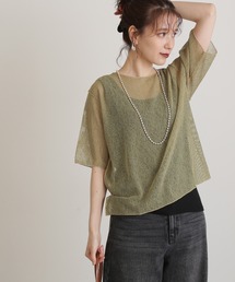 N.(N. Natural Beauty Basic) | ◆ストライプシアーTブラウス(シャツ/ブラウス)