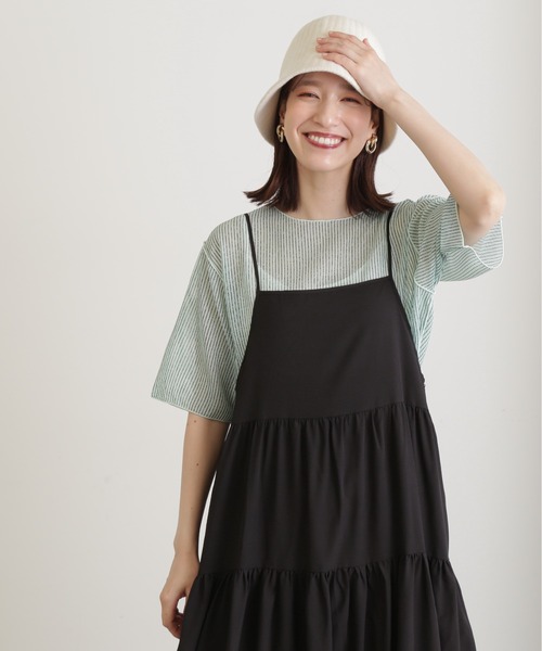 N.（N. Natural Beauty Basic）（エヌエヌナチュラルビューティーベーシック）の「◆ストライプシアーＴブラウス（シャツ/ブラウス・レディース・グレー/ミント/ベージュ・MEDIUM）」の19枚目の写真