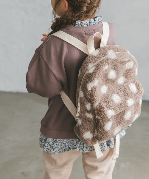 pairmanon（ペアマノン）の「ユニセックスもこもこボアリュック（バックパック/リュック・キッズ・チェック/ドット・FREE）」の3枚目の写真