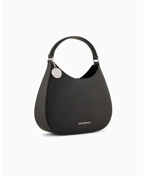 EMPORIO ARMANI（エンポリオアルマーニ）の「【エンポリオ アルマーニ】Armani Sustainability Values ホーボーバッグ マイクログレイン リサイクルレザー製（ハンドバッグ・レディース・ブラック・FREE）」の8枚目の写真