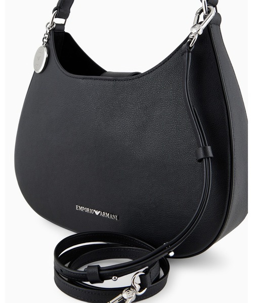 EMPORIO ARMANI（エンポリオアルマーニ）の「【エンポリオ アルマーニ】Armani Sustainability Values ホーボーバッグ マイクログレイン リサイクルレザー製（ハンドバッグ・レディース・ブラック・FREE）」の11枚目の写真