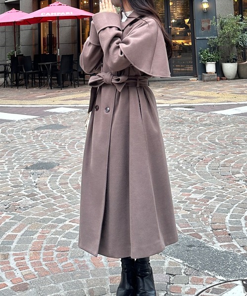 OHGA♡ケープコート超美品♡ Amazon.co.jp: ロング コート レディース ロングケープコート