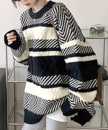 オーバーサイズゆったりニット