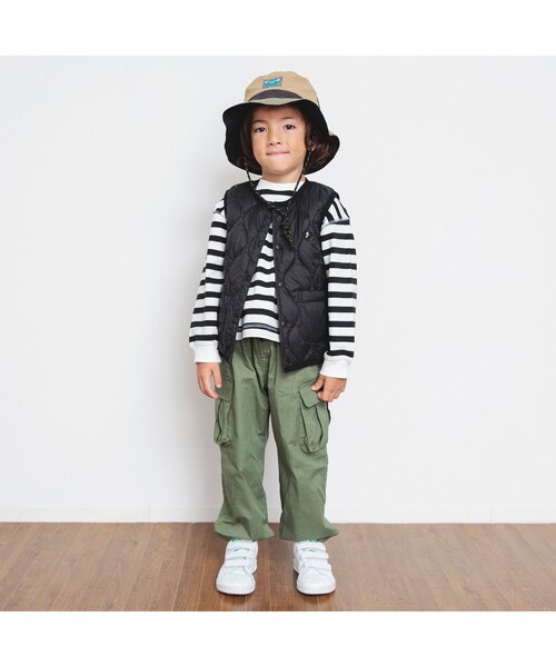 BREEZE（ブリーズ）の「【マシンウォッシャブル】インナーキルトベスト（ベスト・キッズ・カーキ/ブラック・110/100/90/80/130/120/140）」の5枚目の写真