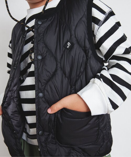 BREEZE（ブリーズ）の「【マシンウォッシャブル】インナーキルトベスト（ベスト・キッズ・カーキ/ブラック・110/100/90/80/130/120/140）」の7枚目の写真