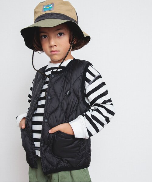 BREEZE（ブリーズ）の「【マシンウォッシャブル】インナーキルトベスト（ベスト・キッズ・カーキ/ブラック・110/100/90/80/130/120/140）」の4枚目の写真