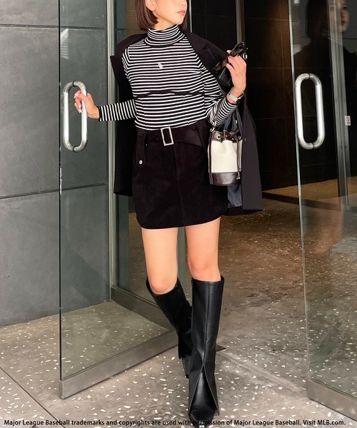 BACK TO THE FIELD(バック トゥー ザ フィールド)の「【MLB】コンパクトタートル切替えリブニット(ニット/セーター・レディース・ホワイト/その他/ブラック・FREE)」の21枚目の写真