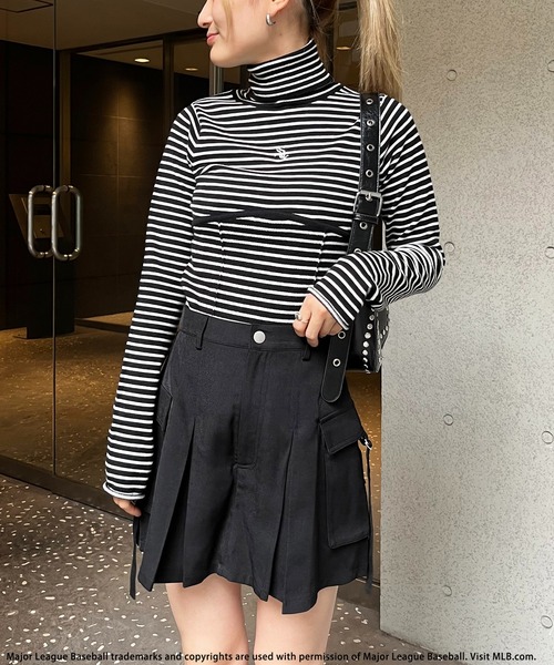 BACK TO THE FIELD(バック トゥー ザ フィールド)の「【MLB】コンパクトタートル切替えリブニット(ニット/セーター・レディース・ホワイト/その他/ブラック・FREE)」の20枚目の写真