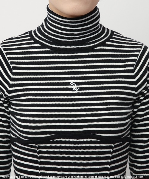 BACK TO THE FIELD(バック トゥー ザ フィールド)の「【MLB】コンパクトタートル切替えリブニット(ニット/セーター・レディース・ホワイト/その他/ブラック・FREE)」の14枚目の写真