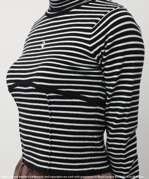 BACK TO THE FIELD(バック トゥー ザ フィールド)の「【MLB】コンパクトタートル切替えリブニット(ニット/セーター・レディース・ホワイト/その他/ブラック・FREE)」の15枚目の写真