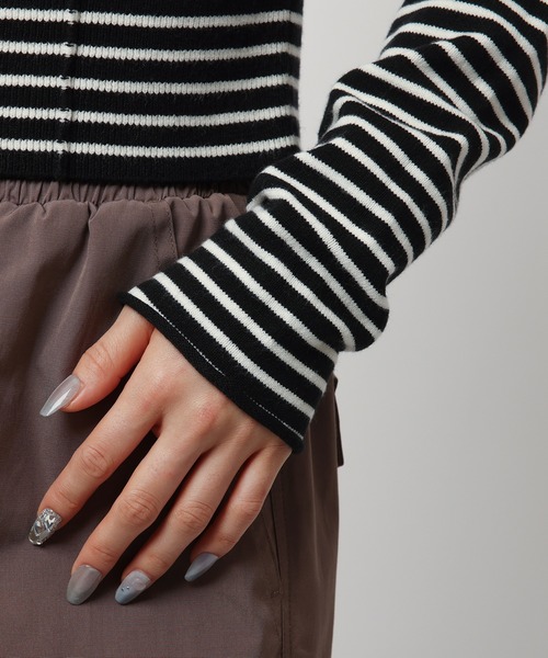 BACK TO THE FIELD(バック トゥー ザ フィールド)の「【MLB】コンパクトタートル切替えリブニット(ニット/セーター・レディース・ホワイト/その他/ブラック・FREE)」の16枚目の写真