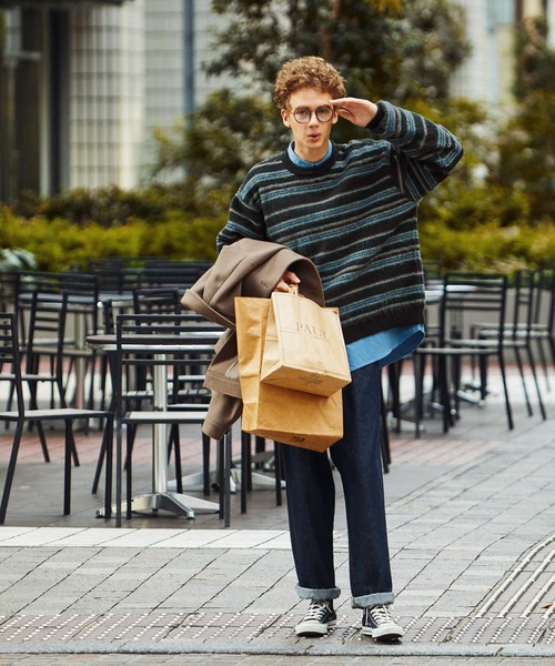 EMMA CLOTHES(エマクローズ)の「幾何学モヘアライク ジャガードニット プルオーバー EMMA CLOTHES(ニット/セーター・メンズ・ブルー/モカ/ブラック・M/L/S)」の22枚目の写真